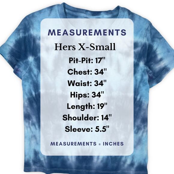 Blue Tie Dye Crop Top Women XS | Upcycled Y2K Fall Layering Tee - Picture 4 of 9